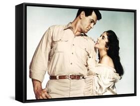 Giant, Rock Hudson, Elizabeth Taylor, 1956-null-Framed Stretched Canvas