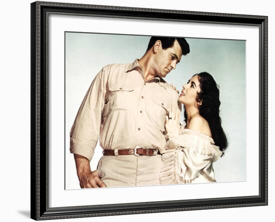 Giant, Rock Hudson, Elizabeth Taylor, 1956-null-Framed Photo