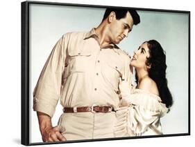 Giant, Rock Hudson, Elizabeth Taylor, 1956-null-Framed Photo