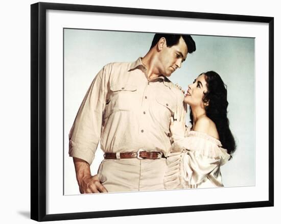 Giant, Rock Hudson, Elizabeth Taylor, 1956-null-Framed Photo