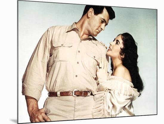 Giant, Rock Hudson, Elizabeth Taylor, 1956-null-Mounted Photo