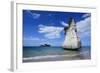 Giant Rock on the Sandy Beach of Cathedral Cove, Coromandel, North Island, New Zealand, Pacific-Michael Runkel-Framed Photographic Print