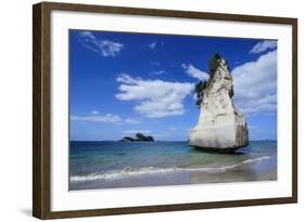 Giant Rock on the Sandy Beach of Cathedral Cove, Coromandel, North Island, New Zealand, Pacific-Michael Runkel-Framed Photographic Print