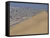 Giant Sand Dune Above Large City, Iquique, Atacama Coast, Chile, South America-Anthony Waltham-Framed Stretched Canvas