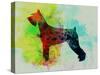 Giant Schnauzer Watercolor-NaxArt-Stretched Canvas