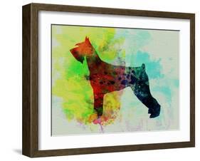 Giant Schnauzer Watercolor-NaxArt-Framed Art Print