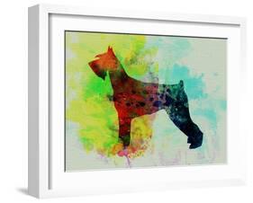 Giant Schnauzer Watercolor-NaxArt-Framed Art Print