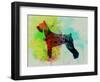 Giant Schnauzer Watercolor-NaxArt-Framed Art Print