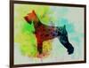 Giant Schnauzer Watercolor-NaxArt-Framed Art Print