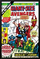 Giant-Size Avengers No.1 Cover: Thor, Captain America, Iron Man, Vision and Scarlet Witch Charging-Rich Buckler-Lamina Framed Poster
