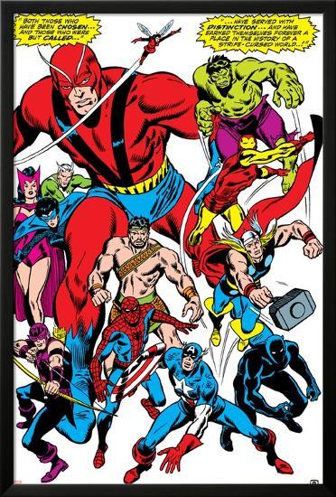 Giant-Size Avengers No.1 Group: Giant Man-John Buscema-Lamina Framed Poster
