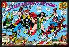 Giant-Size Avengers No.1 Group: Thor, Captain America, Iron Man, Vision and Mantis Flying-Rich Buckler-Lamina Framed Poster