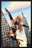 Giant Size Ms. Marvel No.1 Cover: Ms. Marvel Fighting-Roberto De La Torre-Lamina Framed Poster