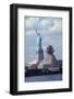 Giant Sphinx Replica and Statue of Liberty-Henny Abrams-Framed Photographic Print