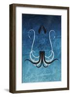 Giant Squid - Jethro Wilson Contemporary Wildlife Print-Jethro Wilson-Framed Giclee Print