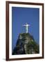 Giant statue of Christ the Redeemer atop Corcovado, Rio de Janeiro, Brazil-David Wall-Framed Photographic Print