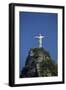 Giant statue of Christ the Redeemer atop Corcovado, Rio de Janeiro, Brazil-David Wall-Framed Photographic Print