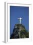 Giant statue of Christ the Redeemer atop Corcovado, Rio de Janeiro, Brazil-David Wall-Framed Photographic Print