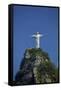 Giant statue of Christ the Redeemer atop Corcovado, Rio de Janeiro, Brazil-David Wall-Framed Stretched Canvas