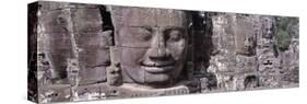 Giant Stone Faces, Angkor Thom Nr Siem Reap, Cambodia-null-Stretched Canvas