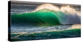 Giant storm surf, Oahu, Hawaii-Mark A Johnson-Stretched Canvas