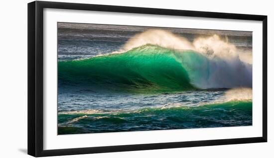 Giant storm surf, Oahu, Hawaii-Mark A Johnson-Framed Photographic Print