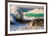 Giant storm surf, Oahu, Hawaii-Mark A Johnson-Framed Photographic Print