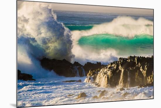 Giant storm surf, Oahu, Hawaii-Mark A Johnson-Mounted Photographic Print