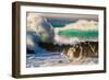 Giant storm surf, Oahu, Hawaii-Mark A Johnson-Framed Photographic Print