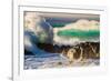 Giant storm surf, Oahu, Hawaii-Mark A Johnson-Framed Photographic Print