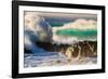 Giant storm surf, Oahu, Hawaii-Mark A Johnson-Framed Photographic Print