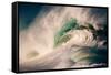 Giant surf at Waimea Bay Shorebreak, North Shore, Oahu, Hawaii-Mark A Johnson-Framed Stretched Canvas