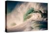 Giant surf at Waimea Bay Shorebreak, North Shore, Oahu, Hawaii-Mark A Johnson-Stretched Canvas