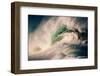 Giant surf at Waimea Bay Shorebreak, North Shore, Oahu, Hawaii-Mark A Johnson-Framed Photographic Print