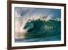 Giant surf at Waimea Bay Shorebreak, North Shore, Oahu, Hawaii-Mark A Johnson-Framed Photographic Print