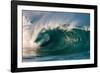 Giant surf at Waimea Bay Shorebreak, North Shore, Oahu, Hawaii-Mark A Johnson-Framed Photographic Print