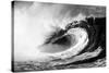 Giant surf at Waimea Bay Shorebreak, North Shore, Oahu, Hawaii-Mark A Johnson-Stretched Canvas