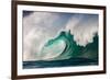 Giant surf at Waimea Bay Shorebreak, North Shore, Oahu, Hawaii-Mark A Johnson-Framed Photographic Print