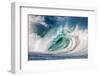 Giant surf at Waimea Bay Shorebreak, North Shore, Oahu, Hawaii-Mark A Johnson-Framed Photographic Print