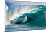 Giant surf at Waimea Bay Shorebreak, North Shore, Oahu, Hawaii-Mark A Johnson-Mounted Photographic Print