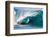 Giant surf at Waimea Bay Shorebreak, North Shore, Oahu, Hawaii-Mark A Johnson-Framed Photographic Print