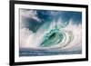 Giant surf at Waimea Bay Shorebreak, North Shore, Oahu, Hawaii-Mark A Johnson-Framed Photographic Print