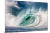 Giant surf at Waimea Bay Shorebreak, North Shore, Oahu, Hawaii-Mark A Johnson-Mounted Photographic Print