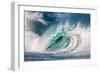 Giant surf at Waimea Bay Shorebreak, North Shore, Oahu, Hawaii-Mark A Johnson-Framed Photographic Print