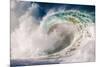 Giant surf at Waimea Bay Shorebreak, North Shore, Oahu, Hawaii-Mark A Johnson-Mounted Photographic Print