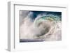 Giant surf at Waimea Bay Shorebreak, North Shore, Oahu, Hawaii-Mark A Johnson-Framed Photographic Print