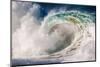 Giant surf at Waimea Bay Shorebreak, North Shore, Oahu, Hawaii-Mark A Johnson-Mounted Photographic Print