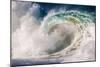 Giant surf at Waimea Bay Shorebreak, North Shore, Oahu, Hawaii-Mark A Johnson-Mounted Photographic Print