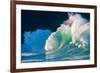 Giant surf at Waimea Bay Shorebreak, North Shore, Oahu, Hawaii-Mark A Johnson-Framed Photographic Print