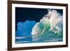 Giant surf at Waimea Bay Shorebreak, North Shore, Oahu, Hawaii-Mark A Johnson-Framed Photographic Print